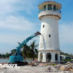 งานรื้อถอนประภาคาร พร้อมเคลียร์ริ่งพื้นที่